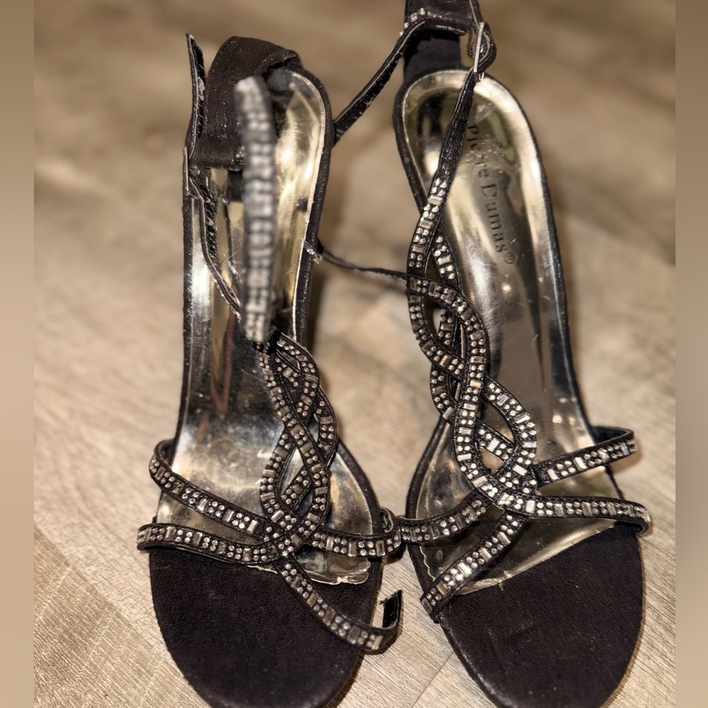 Elegant Black Strappy Heels